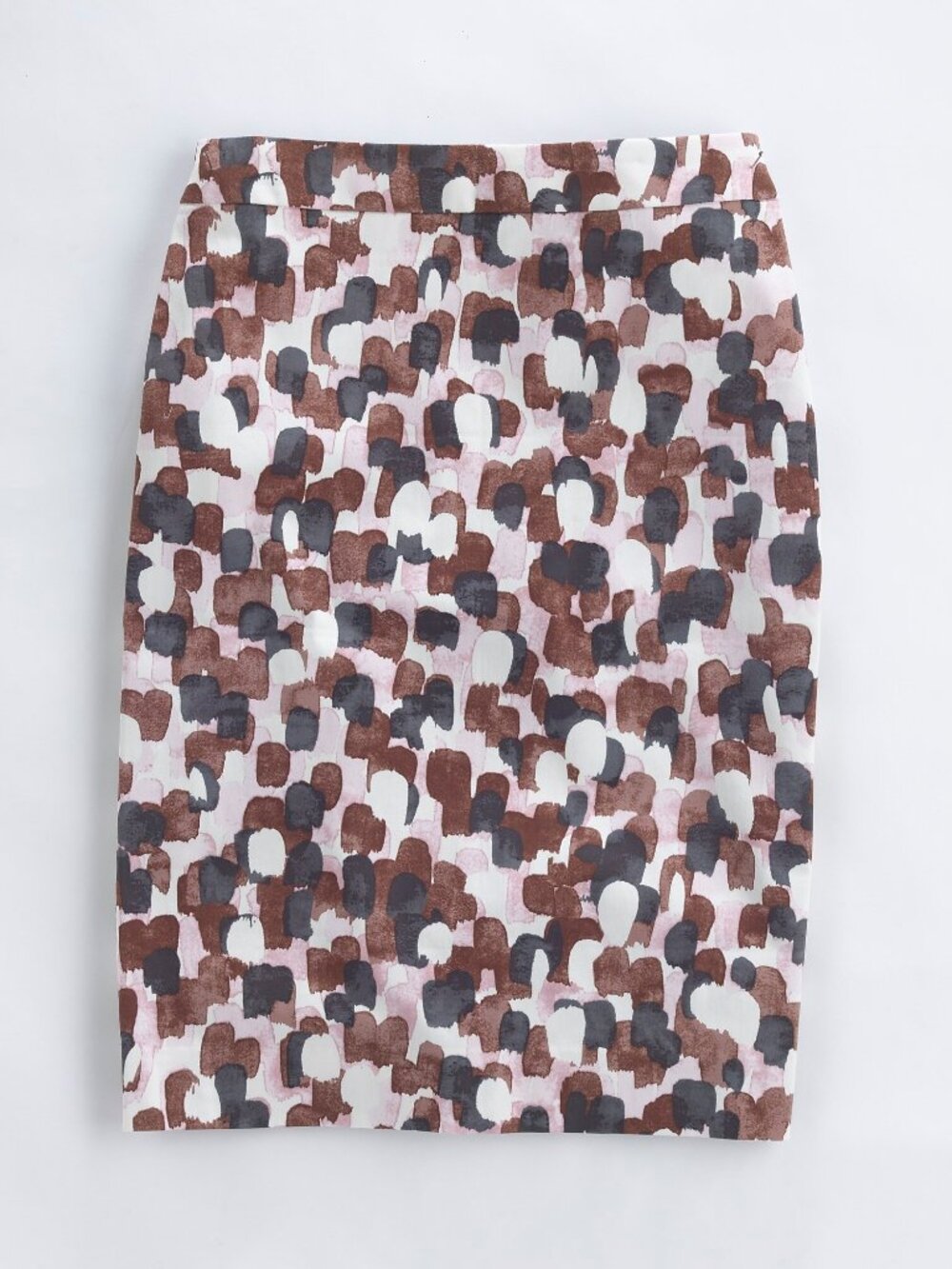 FLAWED J. Crew brown white purple printed pencil skirt